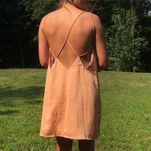 Sabo Skirt Backless Satin slip dress